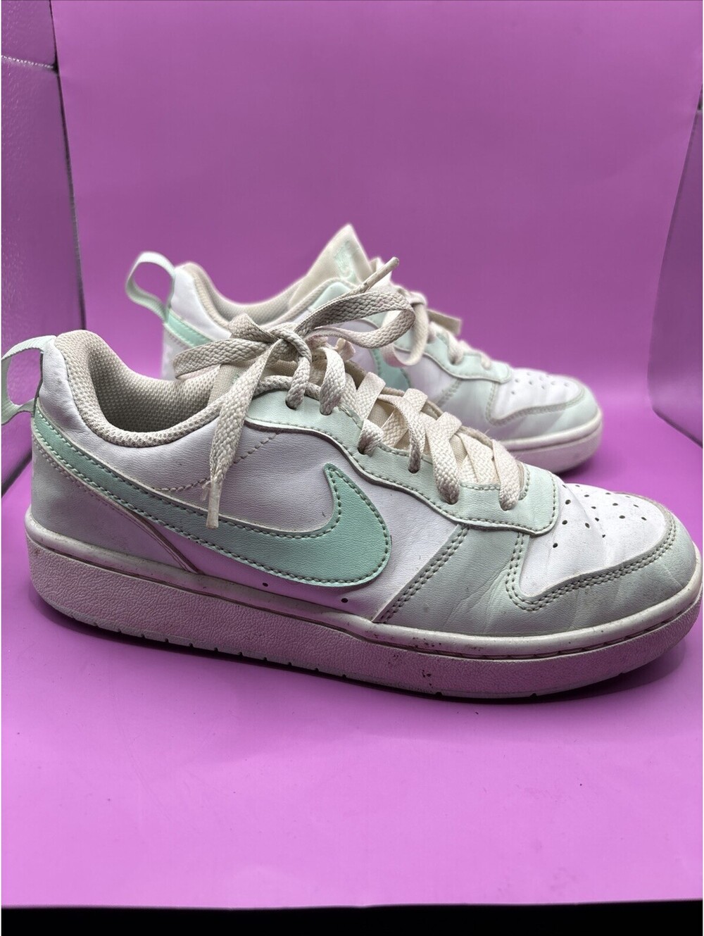 Nike Low-Top Sneakers with Mint Green Swoosh